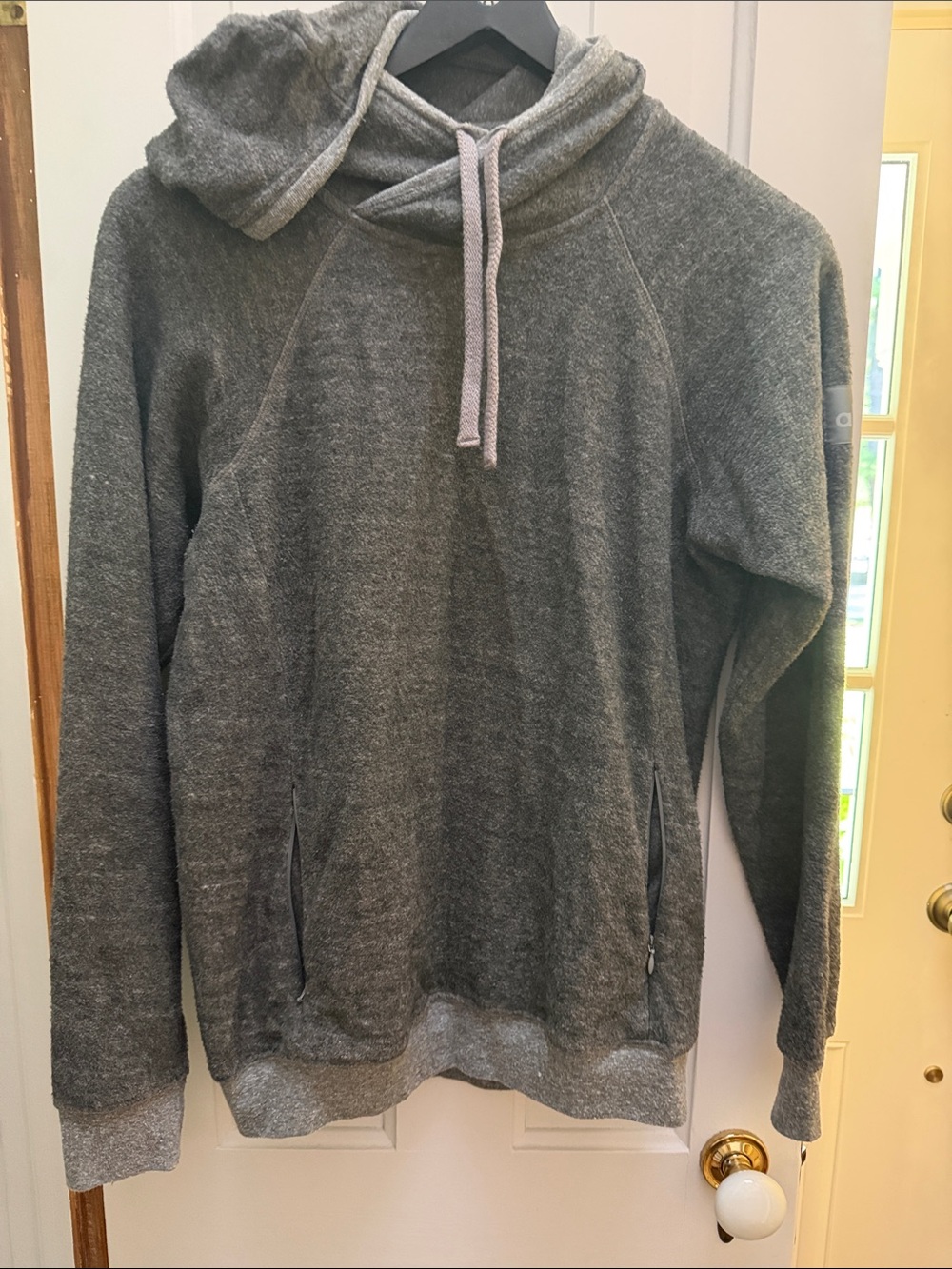 Alo gray lightweight fleece hoodie